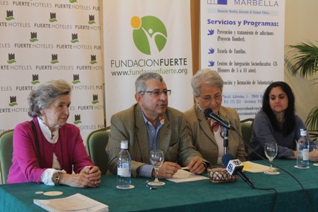 Fanny Palanco, Luis-Domingo López, Isabel Gª Bardón y Mª del Mar Figueredo durante la rueda de prensa