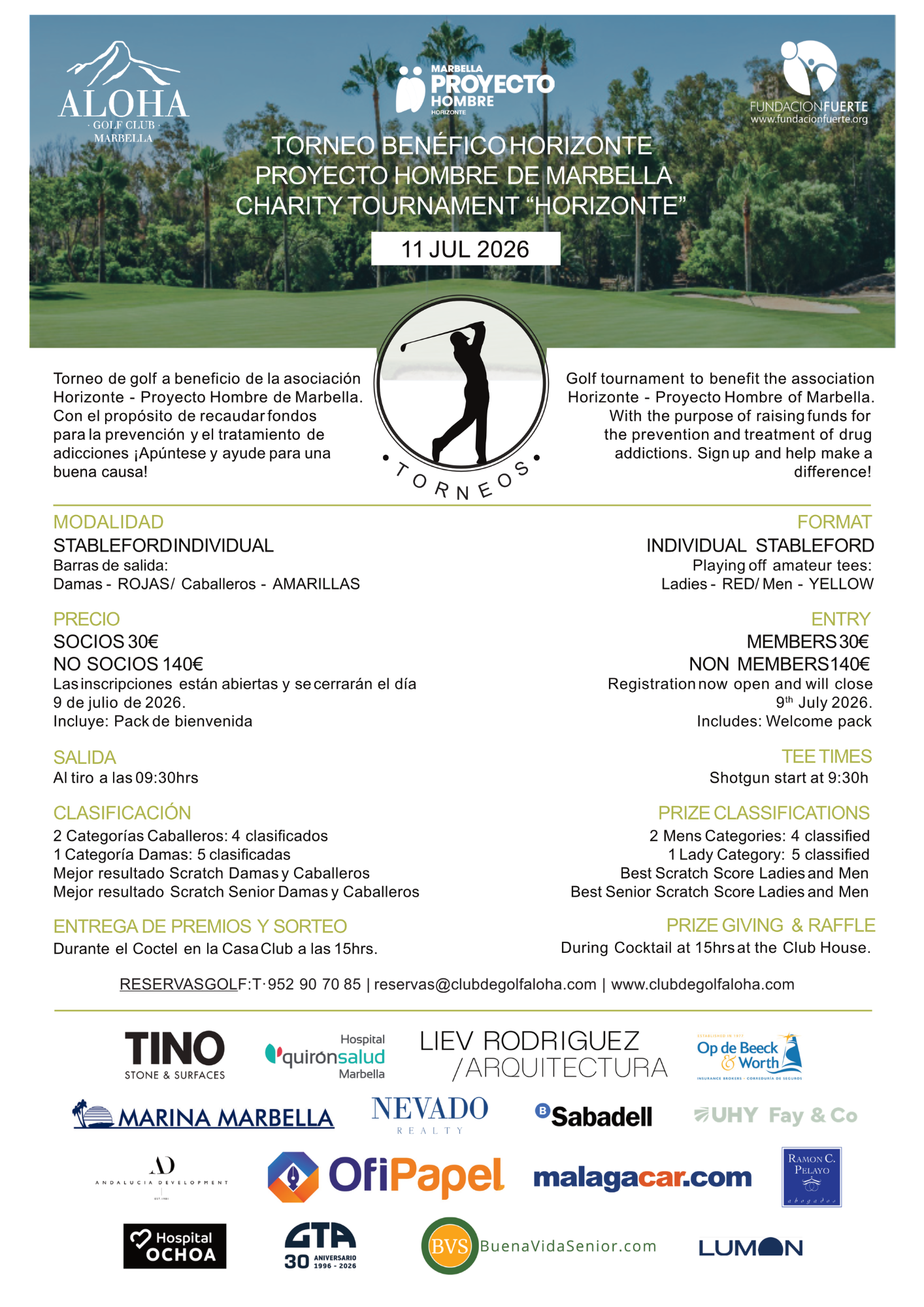 Cartel Torneo Golf 2026